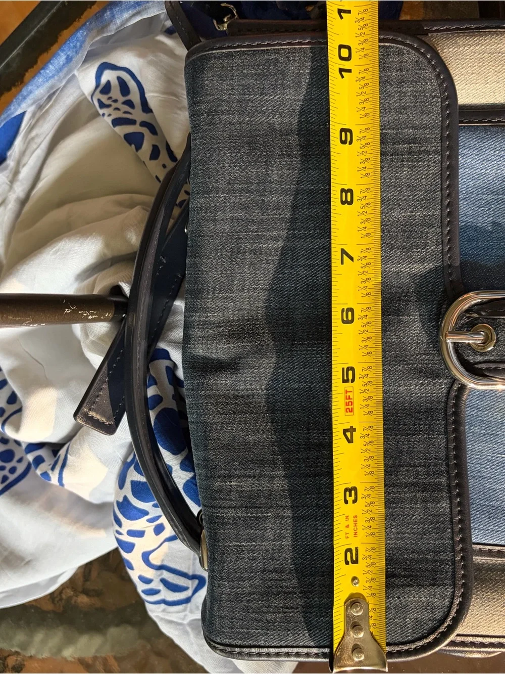 NWOT Michael Kors Cooper Large Denim School Satchel